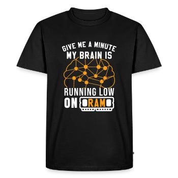 Funny Software Developer Coding Programming - Men's Premium Organic T-Shirt - black - Front - Nico (187cm)