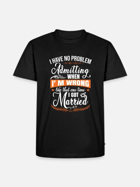 Funny Divorce Women - Men's Premium Organic T-Shirt - black
