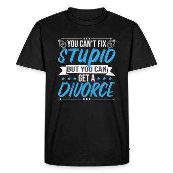 You Can Get A Divorce - Men's Premium Organic T-Shirt - black - Front - Nico (187cm)