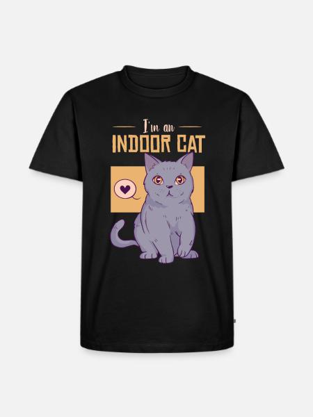 Ich bin eine Hauskatze - Männer Premium Bio T-Shirt - Schwarz