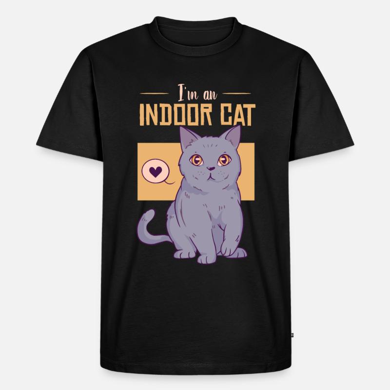 Ich bin eine Hauskatze - Männer Premium Bio T-Shirt - Schwarz