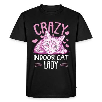 Chat d’intérieur Femmes Kitty Kitten Maman - T-shirt Premium bio Homme - noir - Devant - Nico (187cm)