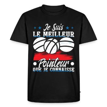 Je Suis Le Meilleur Pointeur - T-shirt Premium bio Homme - noir - Devant - Nico (187cm)