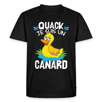 Je Suis Un Canard - T-shirt Premium bio Homme - noir - Devant - Nico (187cm)