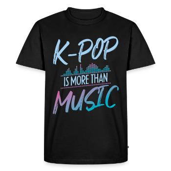 Musique pop coréenne - T-shirt Premium bio Homme - noir - Devant - Nico (187cm)