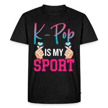 K-Pop Is My Sport - Men's Premium Organic T-Shirt - black - Front - Nico (187cm)