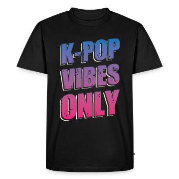 K-Vibes Only | Corée du Sud | Musique pop coréenne - T-shirt Premium bio Homme - noir - Devant - Nico (187cm)