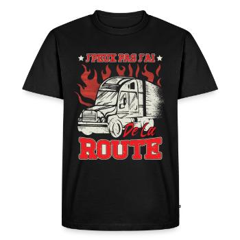 Routier Poids Lourd Chauffeur Conducteur - T-shirt Premium bio Homme - noir - Devant - Nico (187cm)