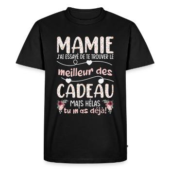 Mamie Fête Des Mères Cadeau Grand-Mère Mamie - T-shirt Premium bio Homme - noir - Devant - Nico (187cm)