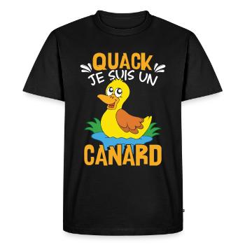 Canard Humour Canard Jaune - T-shirt Premium bio Homme - noir - Devant - Nico (187cm)