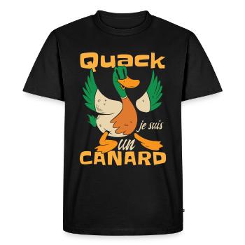 Je Suis Un Canard - T-shirt Premium bio Homme - noir - Devant - Nico (187cm)