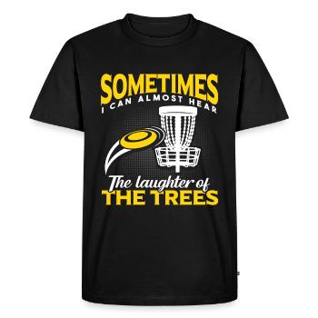 Funny Disc Golf Lover - Men's Premium Organic T-Shirt - black - Front - Nico (187cm)