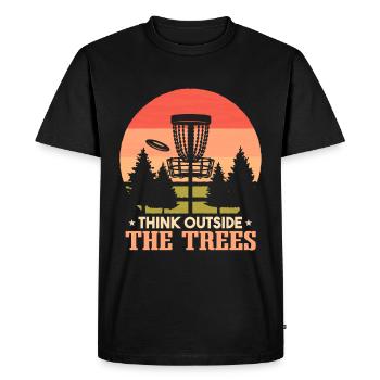 Frisbee Golf Player - Men's Premium Organic T-Shirt - black - Front - Nico (187cm)
