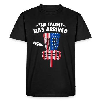 The Talent Has Arrived - Men's Premium Organic T-Shirt - black - Front - Nico (187cm)