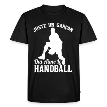 Enfant Handball Handballeur Sport - T-shirt Premium bio Homme - noir - Devant - Nico (187cm)