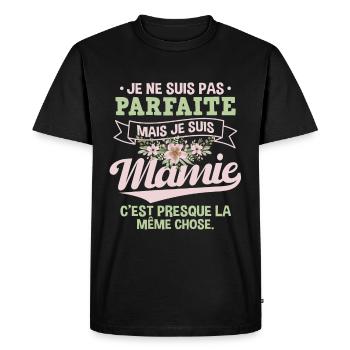 Je Suis Mamie Fête Des Mères - T-shirt Premium bio Homme - noir - Devant - Nico (187cm)