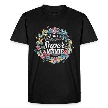 Je Suis Une Mamie - T-shirt Premium bio Homme - noir - Devant - Nico (187cm)