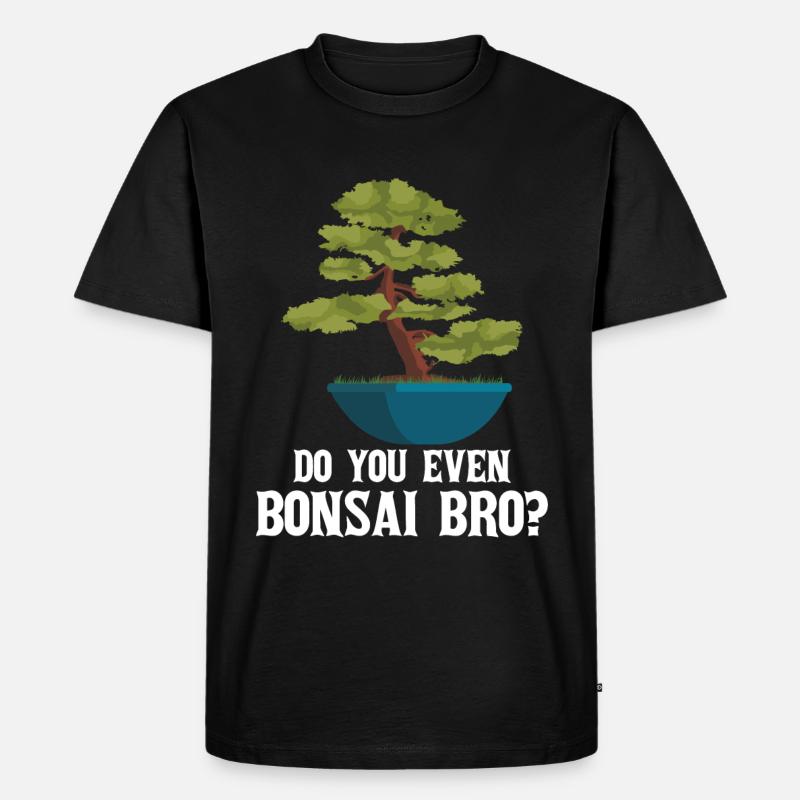 Bonsai Baum - Männer Premium Bio T-Shirt - Schwarz