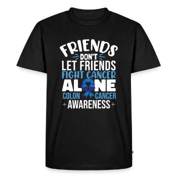 Colon Cancer Support - Men's Premium Organic T-Shirt - black - Front - Nico (187cm)