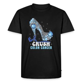 Femmes Combattantes contre le cancer du côlon - T-shirt Premium bio Homme - noir - Devant - Nico (187cm)