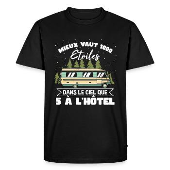 Camping Car Dicton Camping - T-shirt Premium bio Homme - noir - Devant - Nico (187cm)