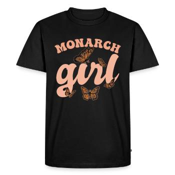 Monarch Girl - Men's Premium Organic T-Shirt - black - Front - Nico (187cm)