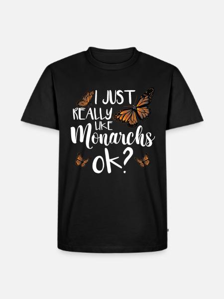J’aime vraiment les monarques - T-shirt Premium bio Homme - noir