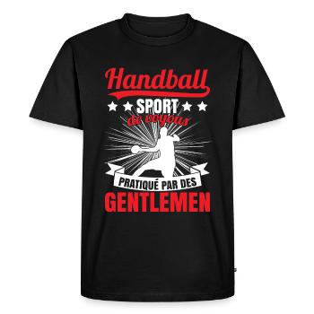 Entraîneur Handball - T-shirt Premium bio Homme - noir - Devant - Nico (187cm)