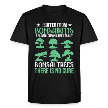 Funny Bonsai - Men's Premium Organic T-Shirt - black - Front - Nico (187cm)