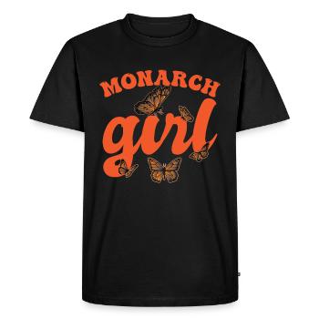 Monarch Girl - Men's Premium Organic T-Shirt - black - Front - Nico (187cm)