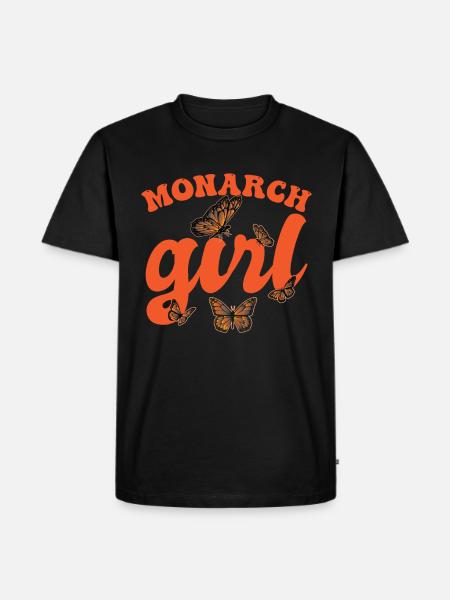 Monarch Mädchen - Männer Premium Bio T-Shirt - Schwarz