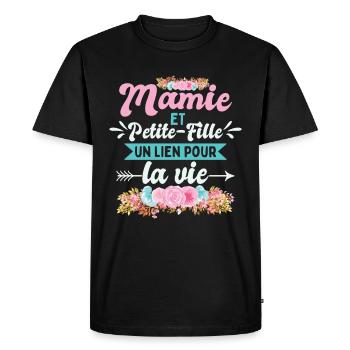 Mamie Et Petite-Fille - T-shirt Premium bio Homme - noir - Devant - Nico (187cm)