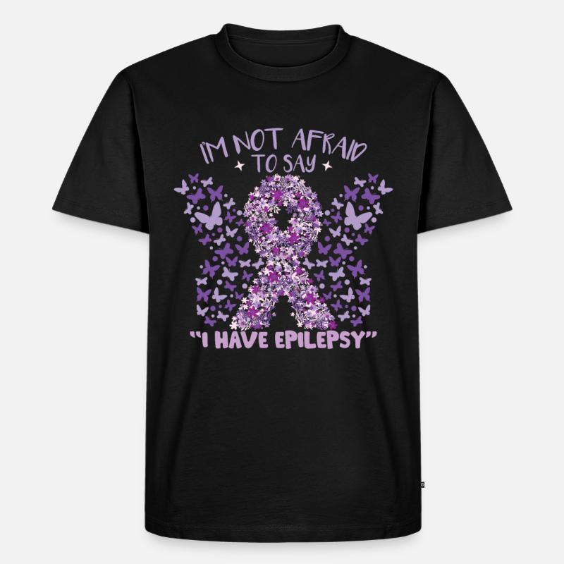 Ich habe Epilepsie - Männer Premium Bio T-Shirt - Schwarz