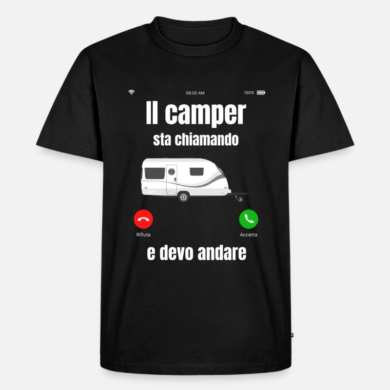 Wohnmobil - Männer Premium Bio T-Shirt - Schwarz