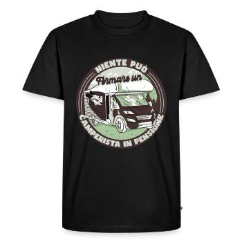 Nothing can stop a camper - Men's Premium Organic T-Shirt - black - Front - Nico (187cm)