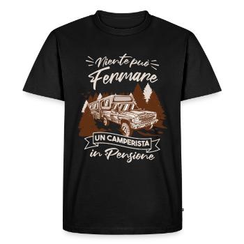 Camper | Camping Inn | Campsite - Men's Premium Organic T-Shirt - black - Front - Nico (187cm)