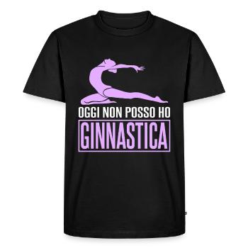 Je ne peux pas faire de gymnastique - T-shirt Premium bio Homme - noir - Devant - Nico (187cm)