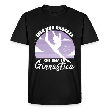 Gymnaste Fille - T-shirt Premium bio Homme - noir - Devant - Nico (187cm)