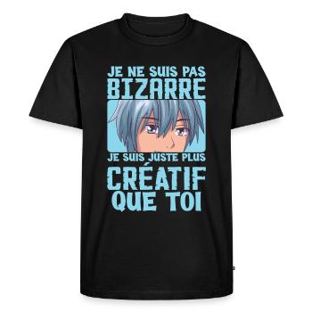 Je Suis Juste Plus Créatif Que Toi - T-shirt Premium bio Homme - noir - Devant - Nico (187cm)