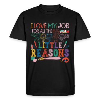 Cute Teacher Daycare Pre-K - Men's Premium Organic T-Shirt - black - Front - Nico (187cm)