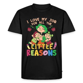 I Love My Job For All The Little Reasons - Men's Premium Organic T-Shirt - black - Front - Nico (187cm)