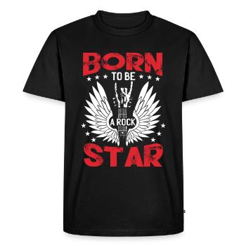Born To Be A Rock Star | Guitar | Guitarist - Men's Premium Organic T-Shirt - black - Front - Nico (187cm)