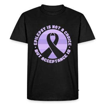 L’épilepsie n’est pas un choix, mais l’accès l’est - T-shirt Premium bio Homme - noir - Devant - Nico (187cm)