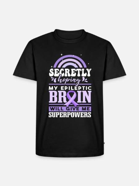 Funny Epilepsy Awareness - Men's Premium Organic T-Shirt - black