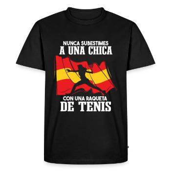 Divertido Tenista Mujer Tenis Humor - T-shirt Premium bio Homme - noir - Devant - Nico (187cm)