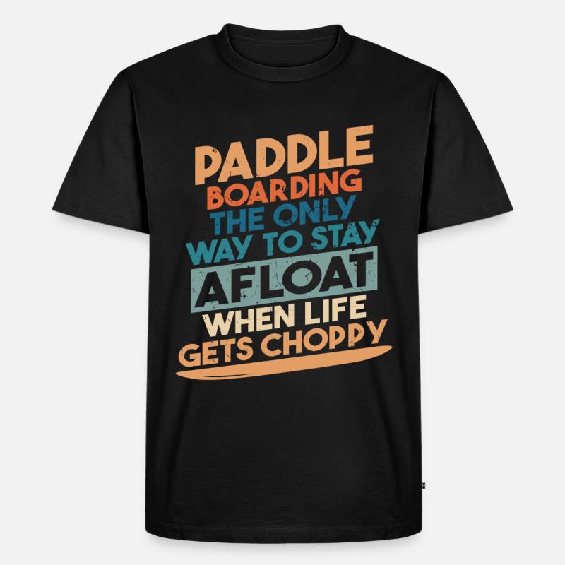 Stand-Up Paddling - Männer Premium Bio T-Shirt - Schwarz