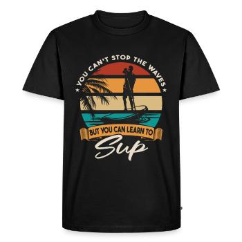 Stand-Up Paddleboarding Sup Stand Up Paddleboard - T-shirt Premium bio Homme - noir - Devant - Nico (187cm)