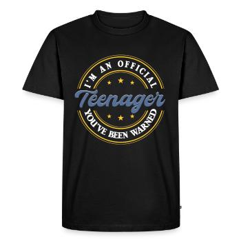 Je suis un adolescent officiel - T-shirt Premium bio Homme - noir - Devant - Nico (187cm)