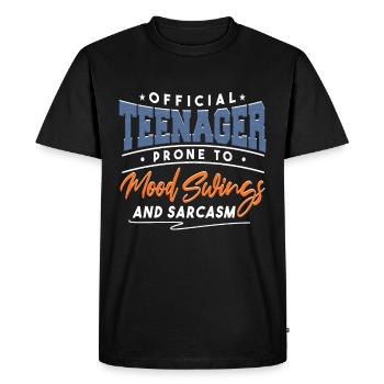 Drôle d’adolescent 13e anniversaire adolescent adolescent - T-shirt Premium bio Homme - noir - Devant - Nico (187cm)