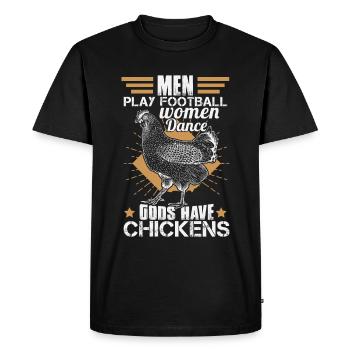 Les dieux ont des poulets - T-shirt Premium bio Homme - noir - Devant - Nico (187cm)